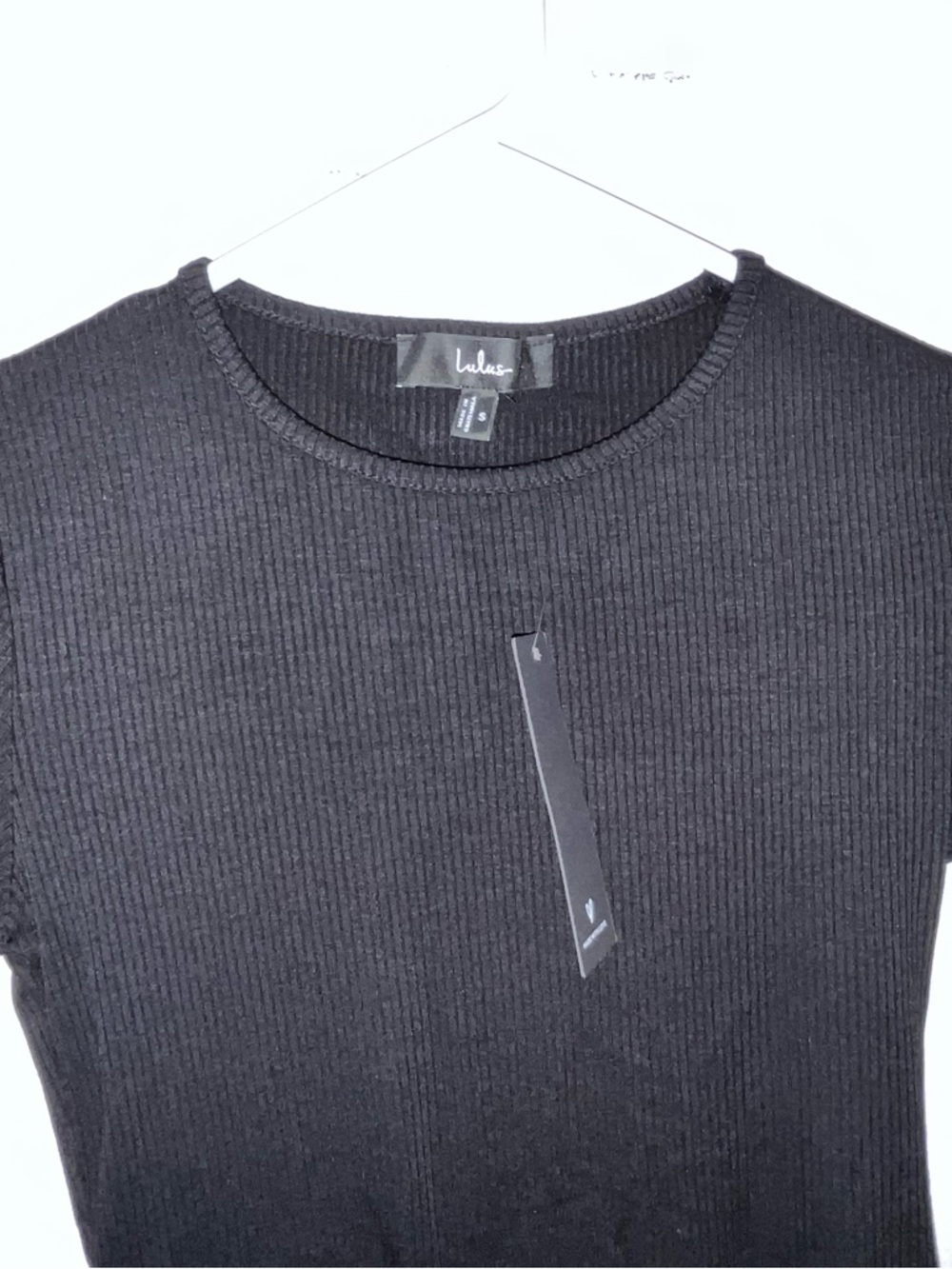 NWT Lulu’s Black Ribbed Body Suit Thong Style  WMNS Size Small - Picture 6 of 7